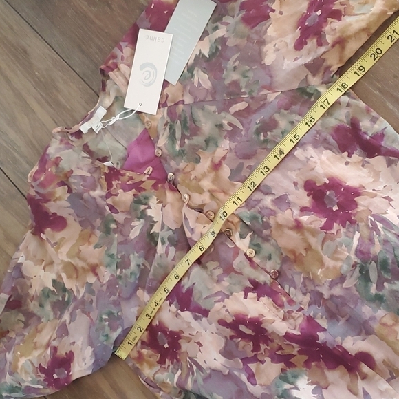 NWT JOHNNY WAS Calme Buttoned Boho Raglan Floral Slip Maxi Dress sz XS - Picture 5 of 11